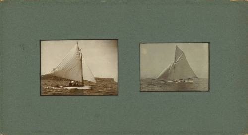 Two photographs of two yachts