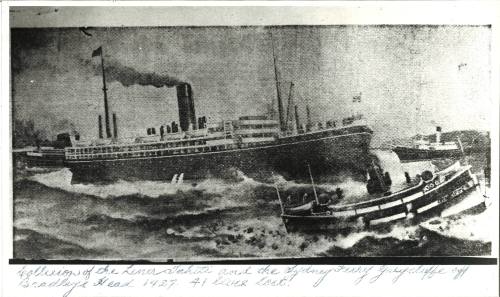 Collision of the liner TAHITI and the Sydney ferry GREYCLIFFE