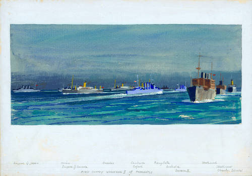 First convoy World War II off Fremantle