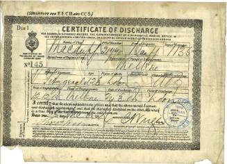 Certificate of discharge issued to Vincent Fitzgerald