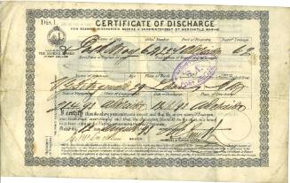 Certificate of discharge issued to Vincent Fitzgerald