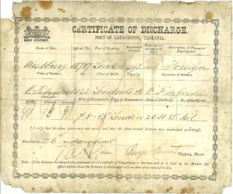 Certificate of discharge issued to Vincent Fitzgerald