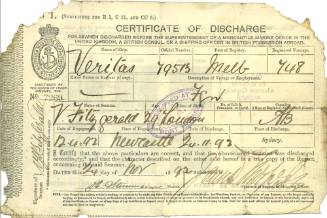 Certificate of discharge issued to Vincent Fitzgerald