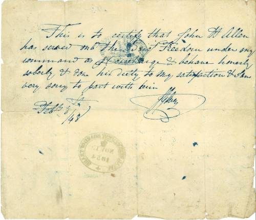 Certificate of discharge issued to John H Allan