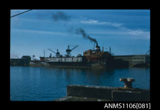 Colour photographic slide of a floating dock at Newcastle