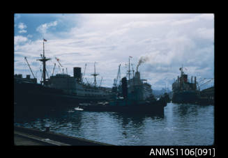 Colour photographic slide of shipping activity at Pyrmont