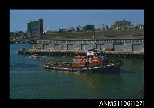 Colour photographic slide of tug WOOREE