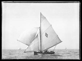 Sloop at Sydney Heads, inscribed 1065