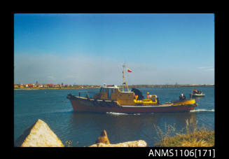 Colour photographic slide of a pilot launch at Newcastle