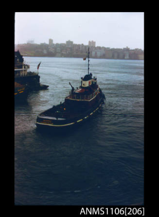 Colour photographic slide of tug WOOREE