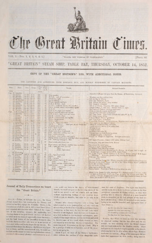 The GREAT BRITAIN Times. Volume One. Numbers 1, 2, 3, 4, 5.