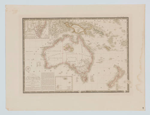 Carte de L'Australie, partie Sud-Ouest de L'Oceanie