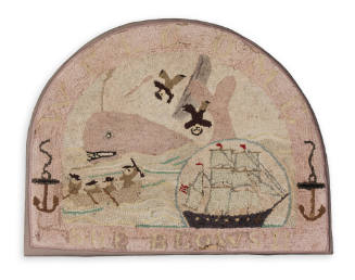 She Blows!!! Welcome mat with whaling scene
