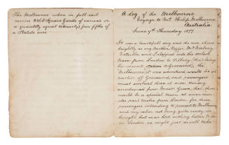 Diary kept by Thomas Waters aboard the MELBOURNE