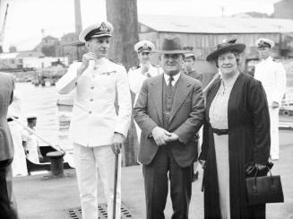 Launch of HMAS WARREGO II at Cockatoo dockyard