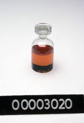Crude sperm whale oil, Tilbrook 85,  part of oil decantered from jar 00006553. Tilbrook Collection