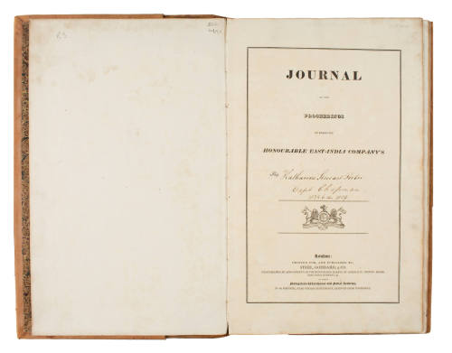 Journal of the proceedings on board the ship KATHERINE STEWART FORBES Capt. Chapman 1825:6 & 1829