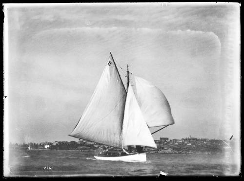 Gaff rigged yacht on Sydney Harbour