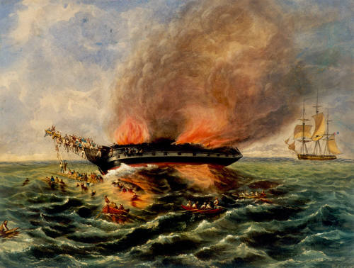 Burning of the barque INDIA