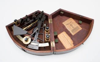Sextant with eye pieces and case