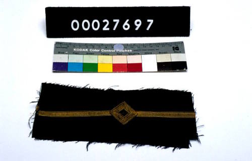 TWO PIECES OF THIRD OFFICER DISTINCTION LACE.  PART OF A TAILOR'S KIT, THE CASE 00027650, ITS CONTENTS REGISTERED AS 00027651 - 00027736.