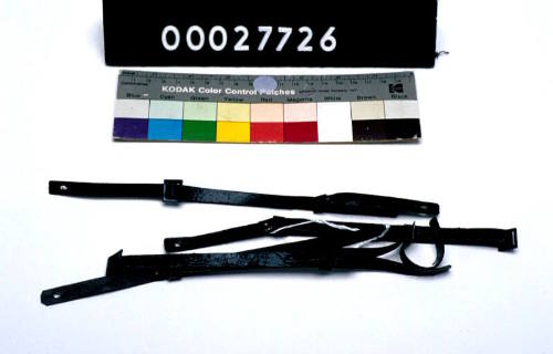 FOUR CAP STRAPS.  PART OF A TAILOR'S KIT, THE CASE 00027650, ITS CONTENTS REGISTERED AS 00027651 - 00027736.