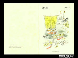 P&O SS STRATHNAVER dinner menu 3 August 1961