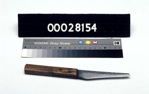 Sail maker's knife with wooden handle