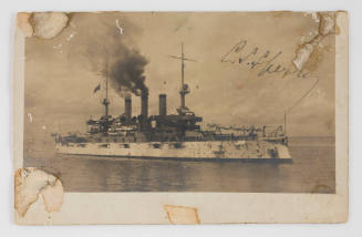Photographic postcard, USS CONNECTICUT
