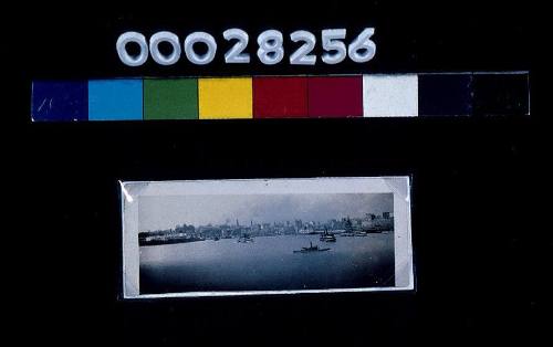 Circular Quay with with ferries: photographic study for the frieze 'Sydney Harbour Foreshores at Sunset' by Muriel Binney