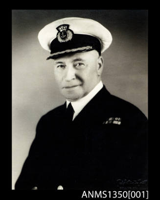 Portrait Captain Burnham Walker Dun in uniform and cap