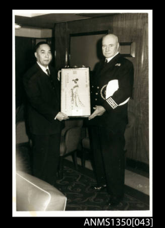 Image of Captain Dun with unidentified man