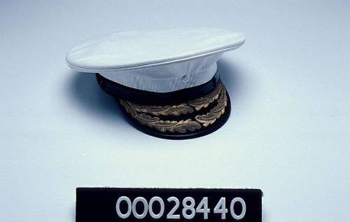Ceremonial patrol white uniform cap