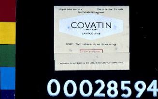 Physician's sample of Covatin:  William R. Warner and Company Limited