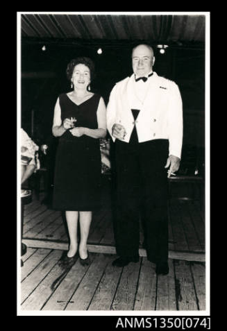 Captain Dun in dress uniform with unidentified woman
