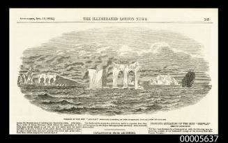 Passage of the ship MEDWAY through icebergs, on her homeward voyage from Melbourne