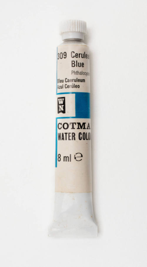 Watercolour paint tube, Cerulean blue 300