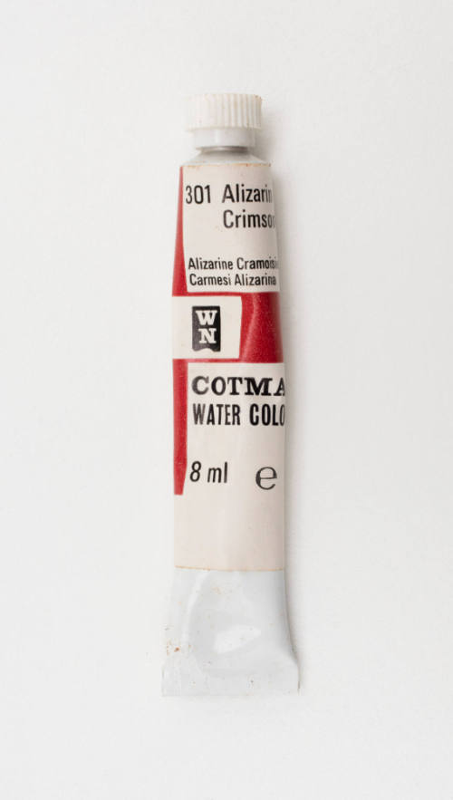 Watercolour paint tube, Alizarin crimson 301