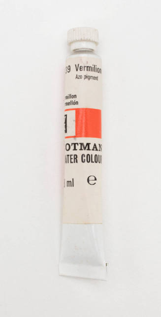 Watercolour paint tube, Vermillion 339