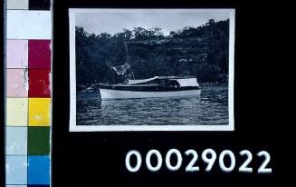 Motor boat KOONYA moored on the Hawkesbury or Colo river