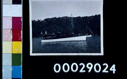 Motor boat KOONYA moored on the Hawkesbury or Colo river