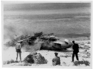 On the beach at Shark Bay. The beginning of the end of A9-6