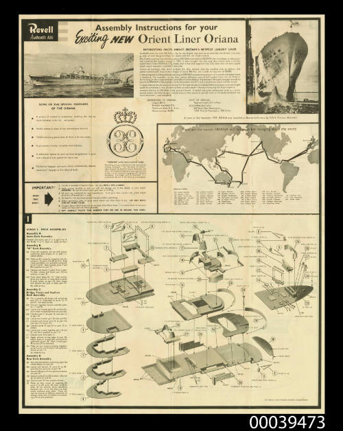 Assembly instructions for model of SS ORIANA