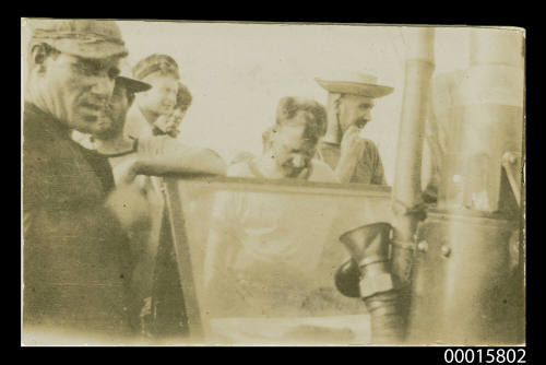 The crew of submarine AE2 on the bridge in the dog watch