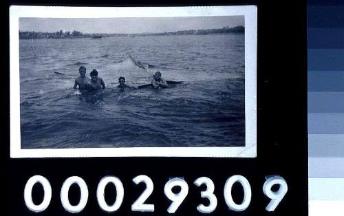 Crew on submerged yacht PASCHAL