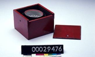 Boxed wood bowl dry card compass
