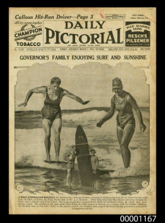 Daily Pictorial Magazine, Governor's family enjoying surf and sunshine