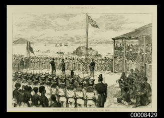 Proclaiming the British protectorate of south-east New Guinea at Port Morseby