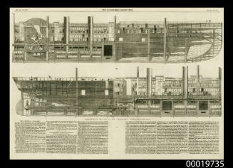 Longitudinal Section of the LEVIATHAN Steam-Ship