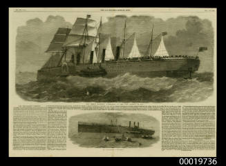 The GREAT EASTERN Steam-Ship as She Will Appear at Sea